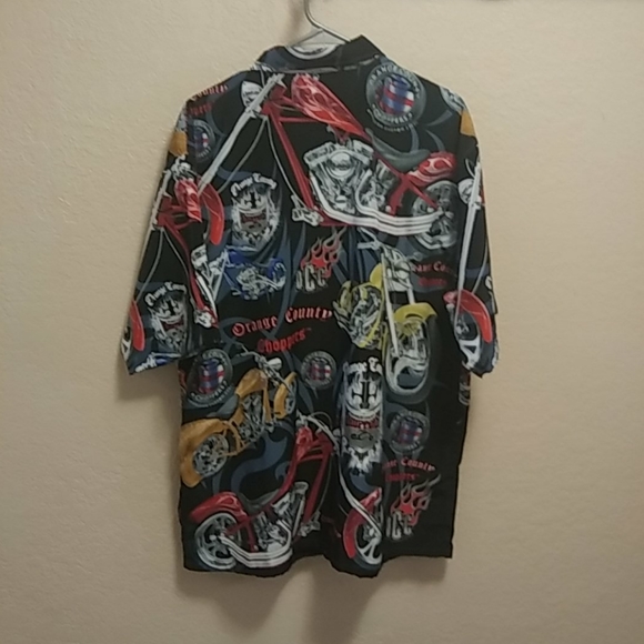 OCO Orange County Chopper Button Front Shirt Sz XL - Picture 3 of 6